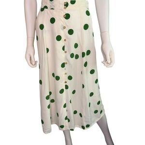 Faithfull the Brand Polka Dot Rayon Skirt